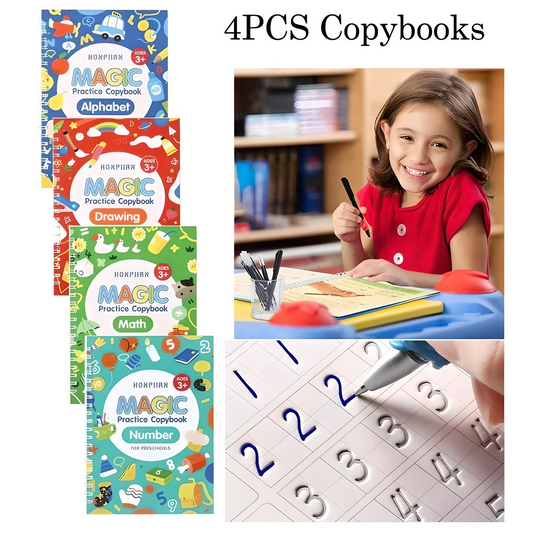 Sank Montessori Reusable Books With 4Magic Books 1Magic Pen 10Refills