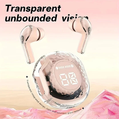 Air39 Wireless Earbuds Clear Sound with Bluetooth 5.3 Transparent Case