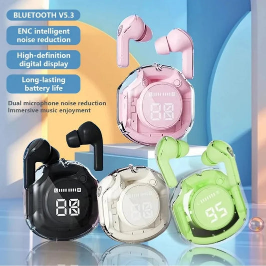 Air39 Wireless Earbuds Clear Sound with Bluetooth 5.3 Transparent Case