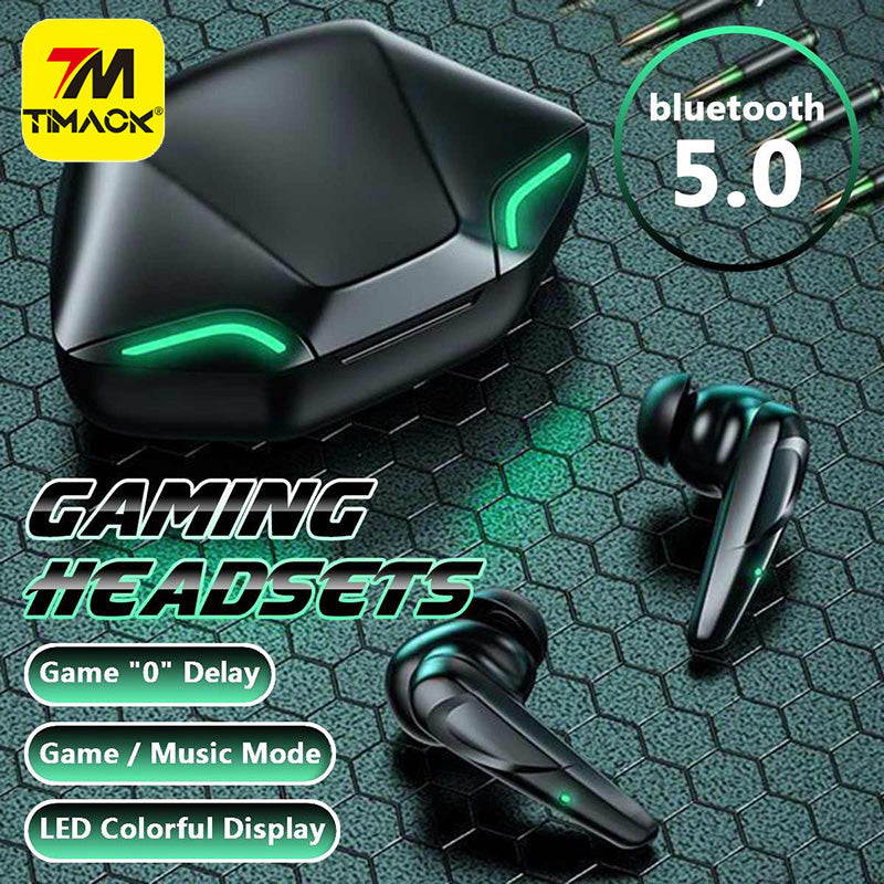 Timack® G11 Air Buds TWS Gaming Bluetooth Earphone Bluetooth 5.2