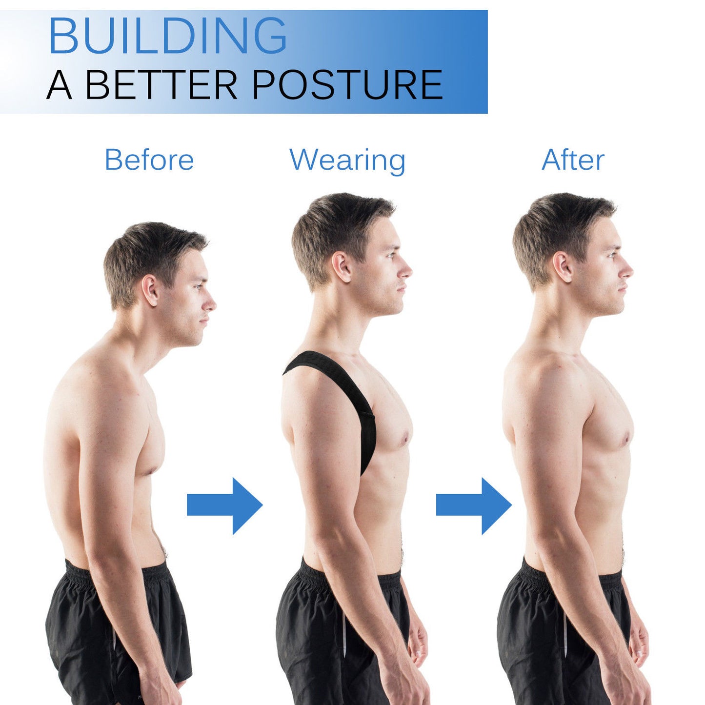 Back Pain Relief or Shoulder Support Belt, Posture corrector belt, Back support belt