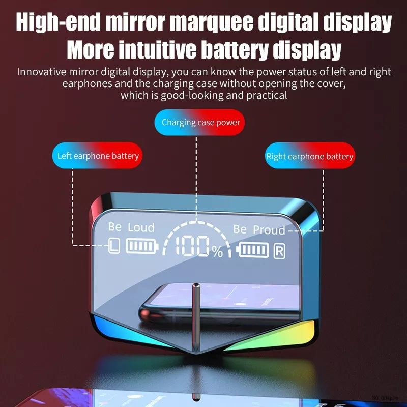 M28 TWS Gaming Wireless Earbuds Type-c LED Display With Heavy Bass