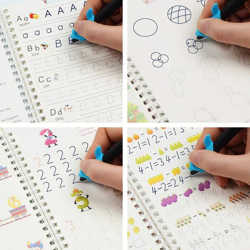Sank Montessori Reusable Books With  4Magic Books 1Magic Pen 10Refills