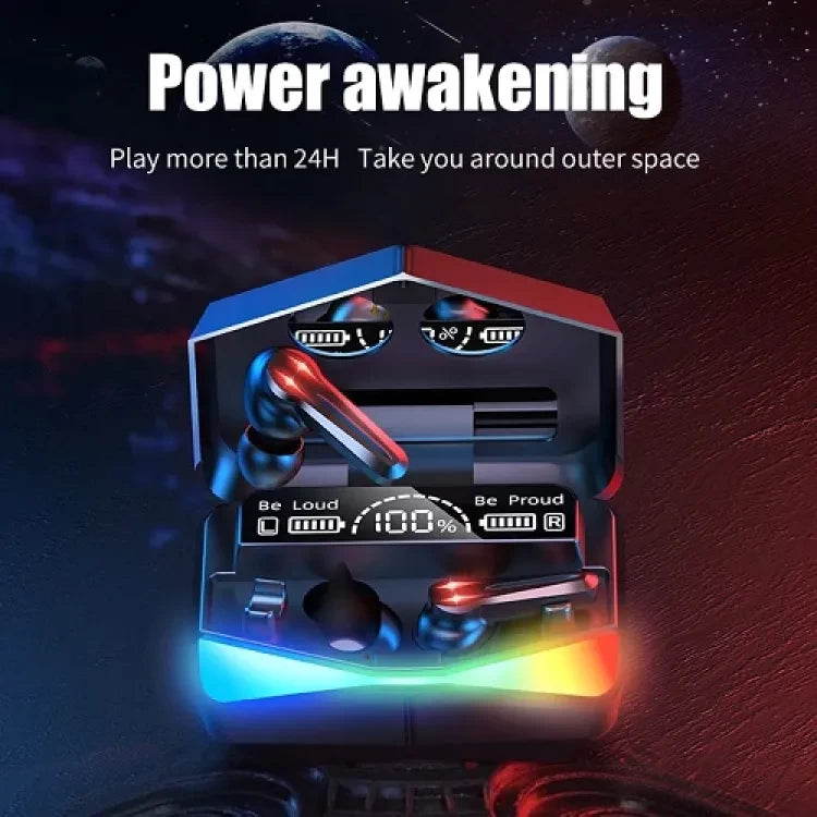 M28 TWS Gaming Wireless Earbuds Type-c LED Display With Heavy Bass