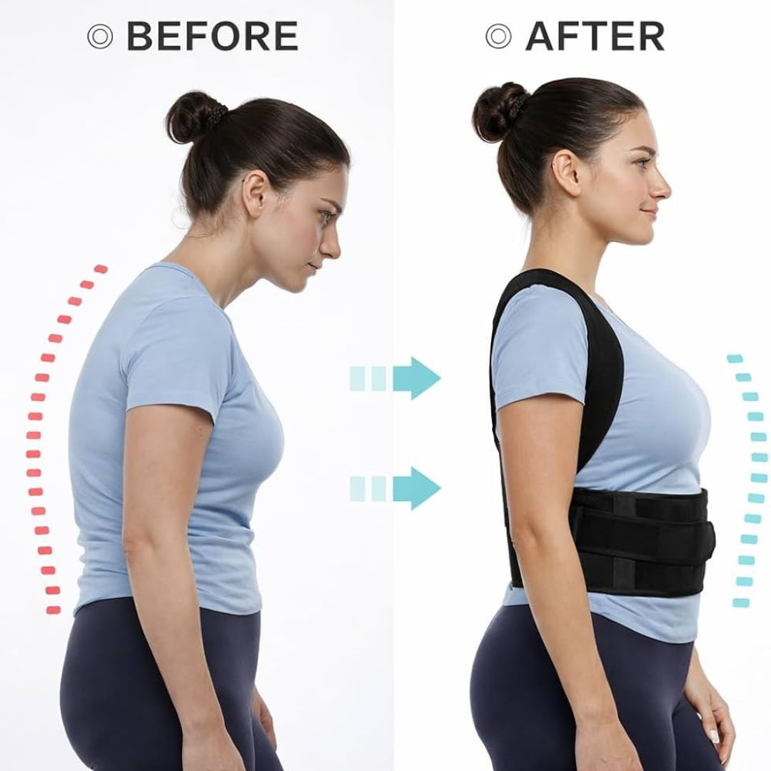 Back Pain Relief or Shoulder Support Belt, Posture corrector belt, Back support belt