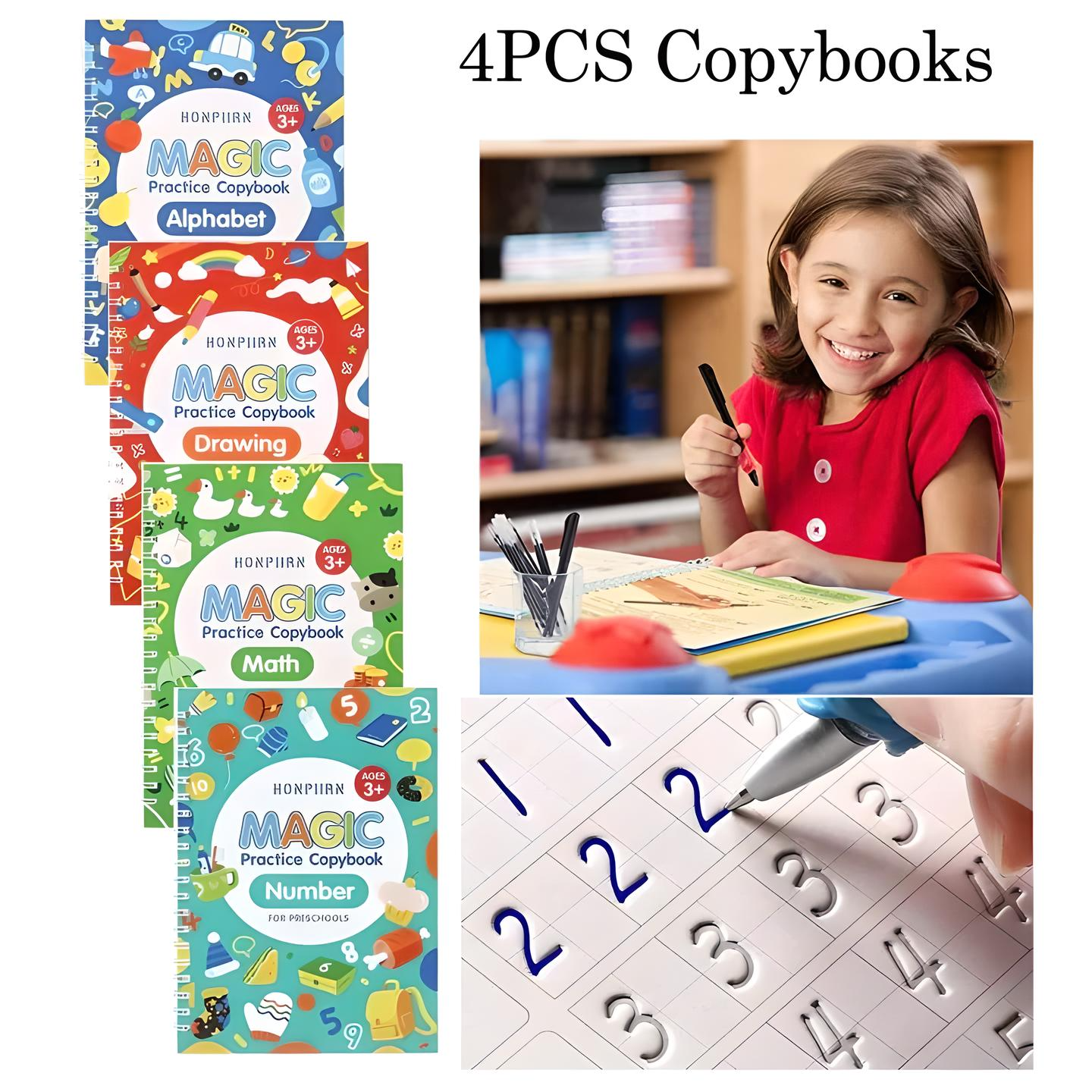 Sank Montessori Reusable Books With  4Magic Books 1Magic Pen 10Refills