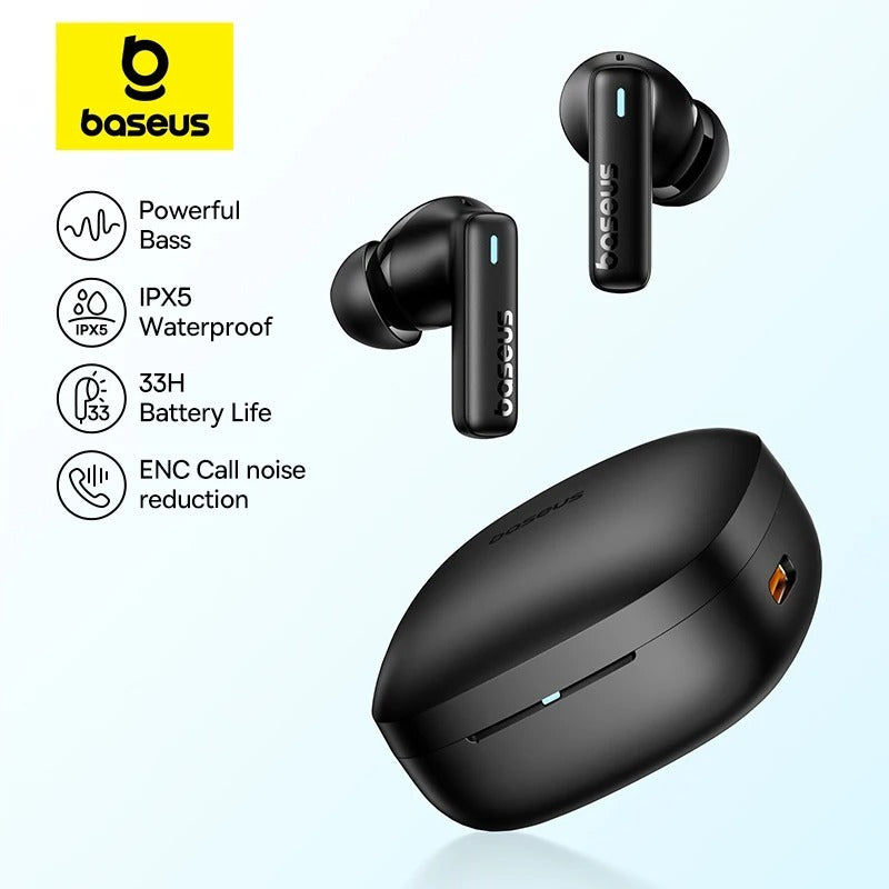 Baseus Bowie E19 Wireless IPX5 Waterproof Bluetooth Earbuds 2 ENC Mic