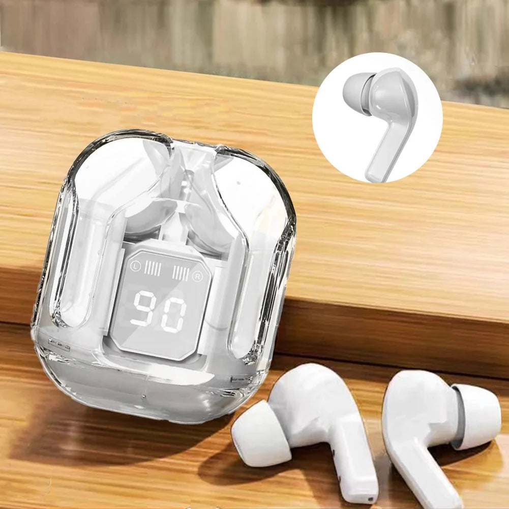 Air39 Wireless Earbuds Clear Sound with Bluetooth 5.3 Transparent Case