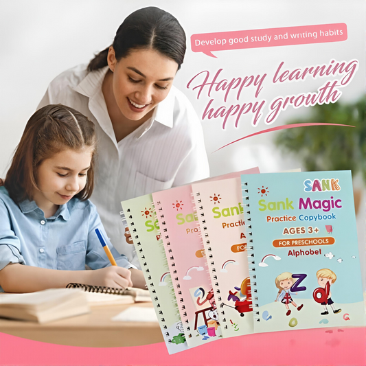 Sank Montessori Reusable Books With  4Magic Books 1Magic Pen 10Refills