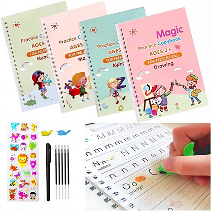 Sank Montessori Reusable Books With  4Magic Books 1Magic Pen 10Refills