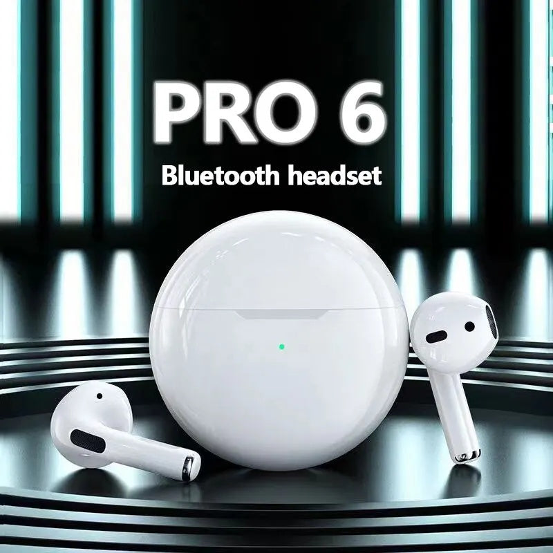 Wireless Air Pro 6 Earbuds with Hifi Stereo Touch Control Earbuds